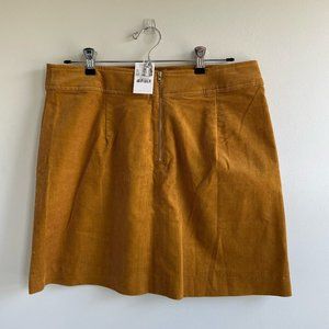 J Crew Corduroy skirt, brand new with tag! Maize/tan color, size 8